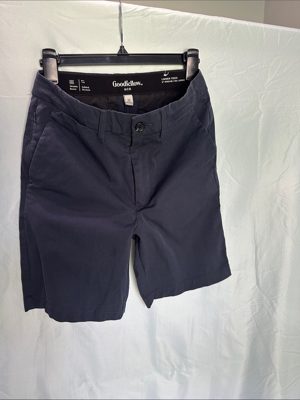 Goodfellow & Co Navy Flat-Front Performance Shorts